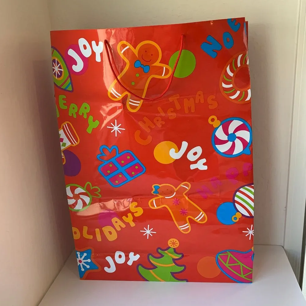 Huge Gift Bag Christmas Holidays Joy Noel X-Large Size 27 x 20
